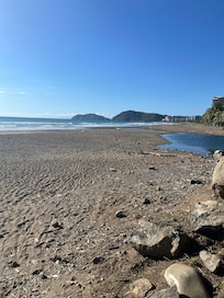 The view from the edge of the property to the beach.