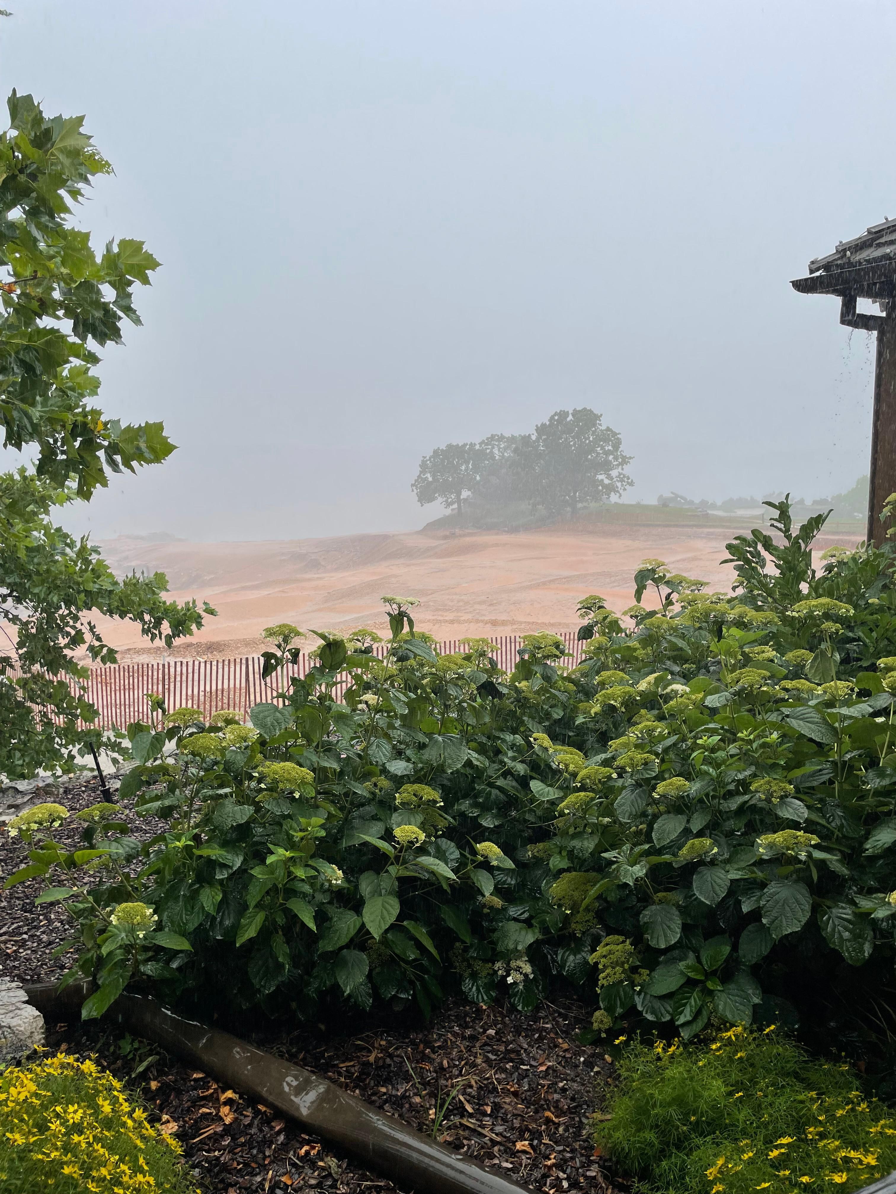 Strong storm from balcony