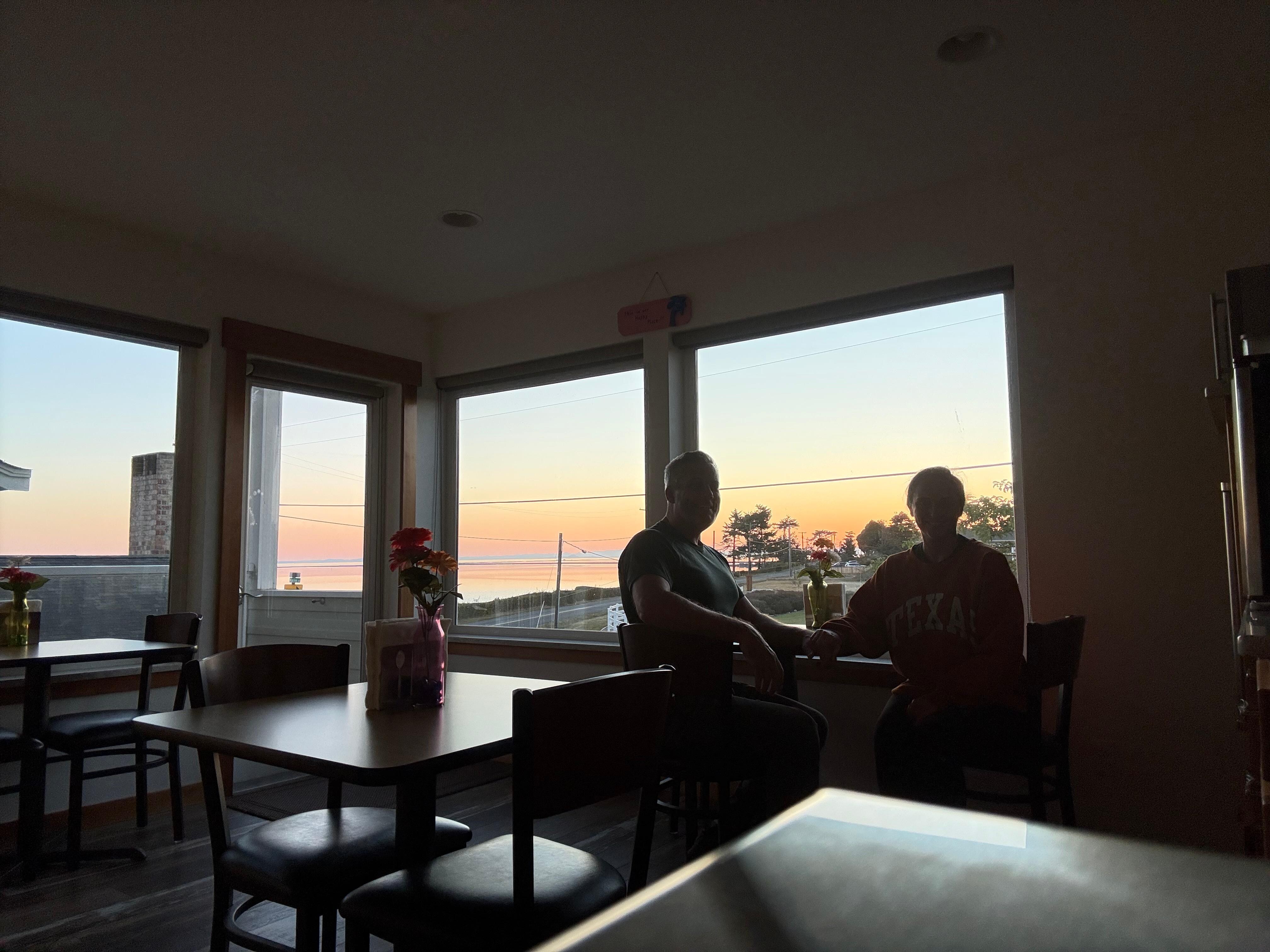 Sunrise from breakfast area