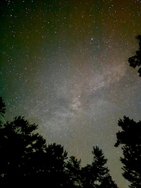 The night sky, with the Milky Way in view. Captured on an IPhone 15promax