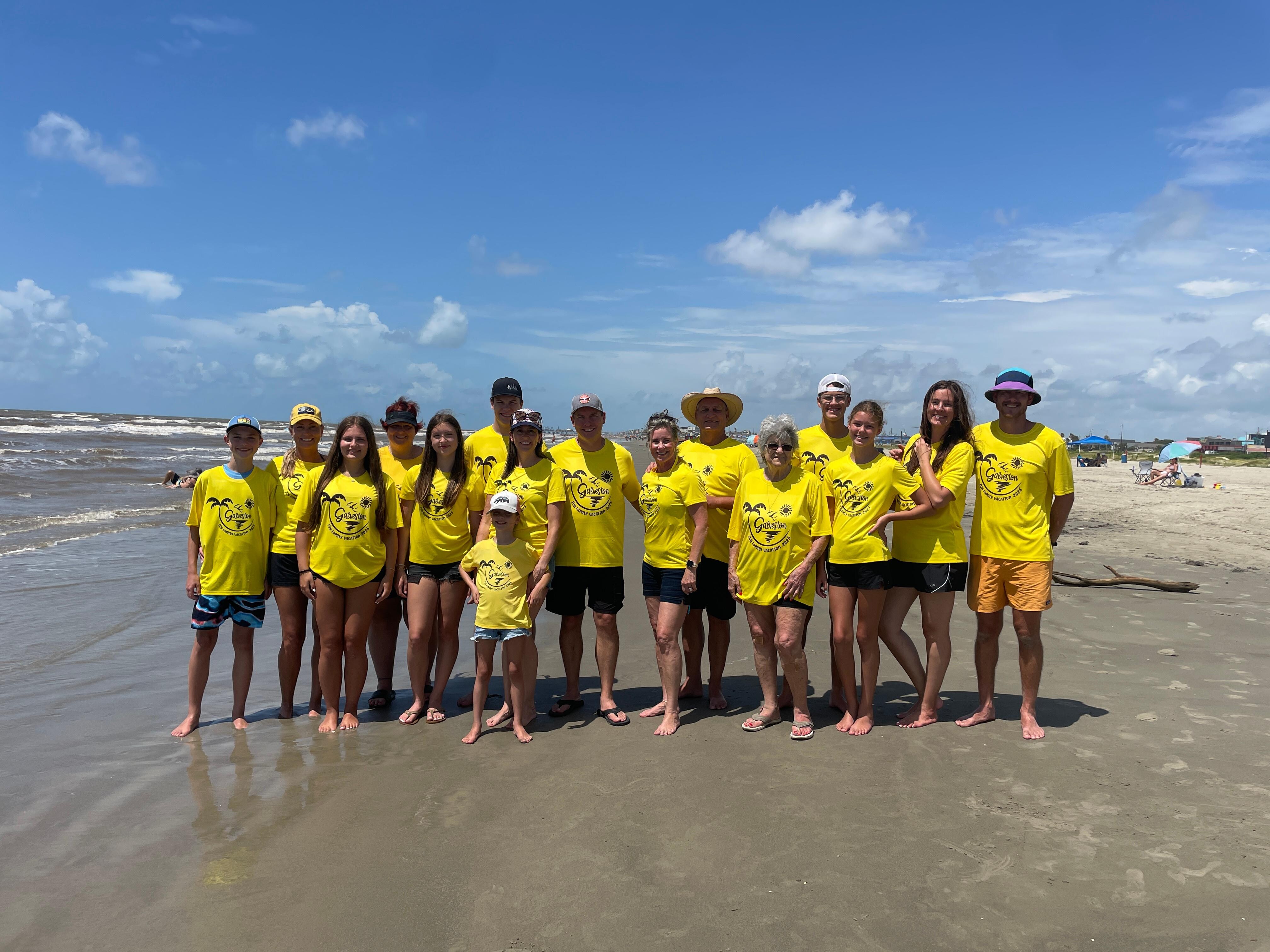 Our crazy family on the beach