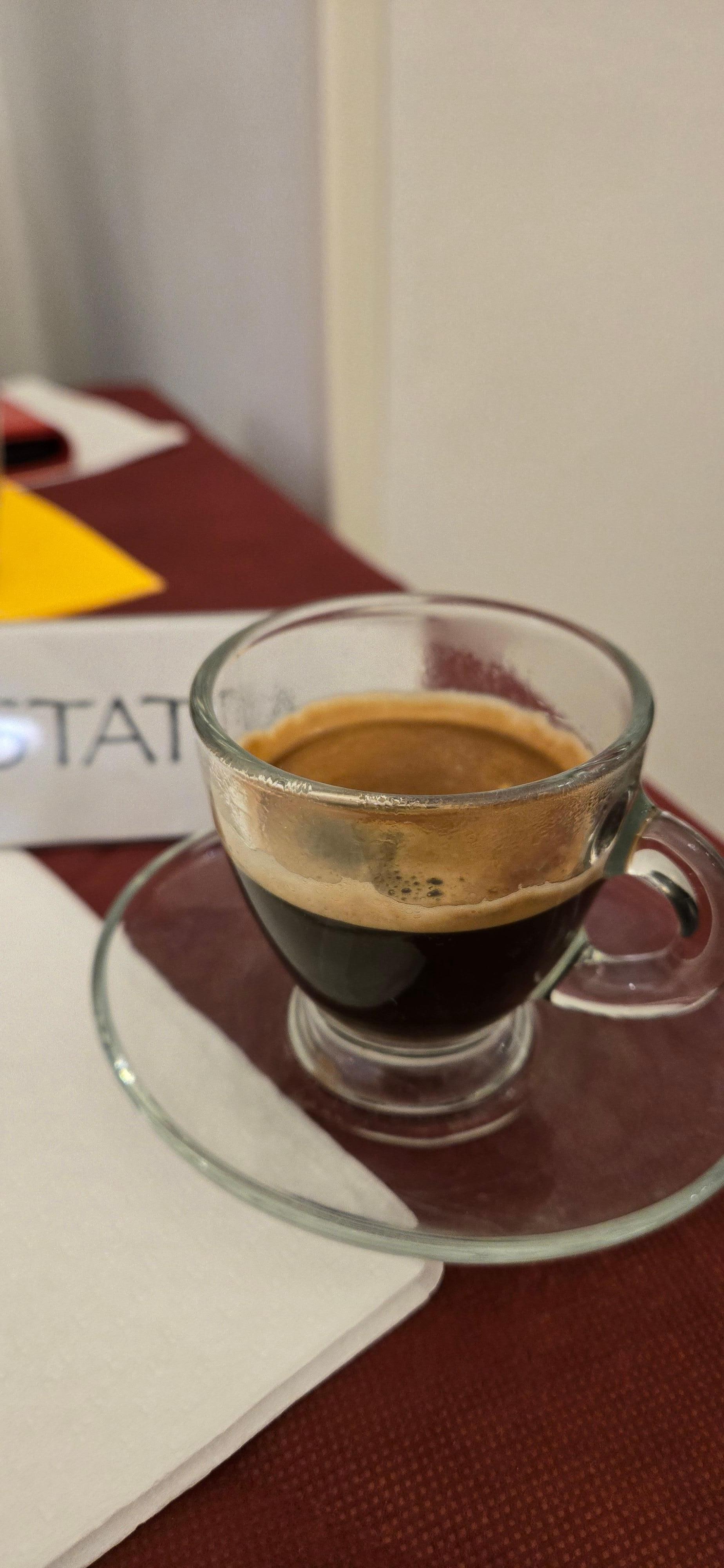 Coffee served at breakfast