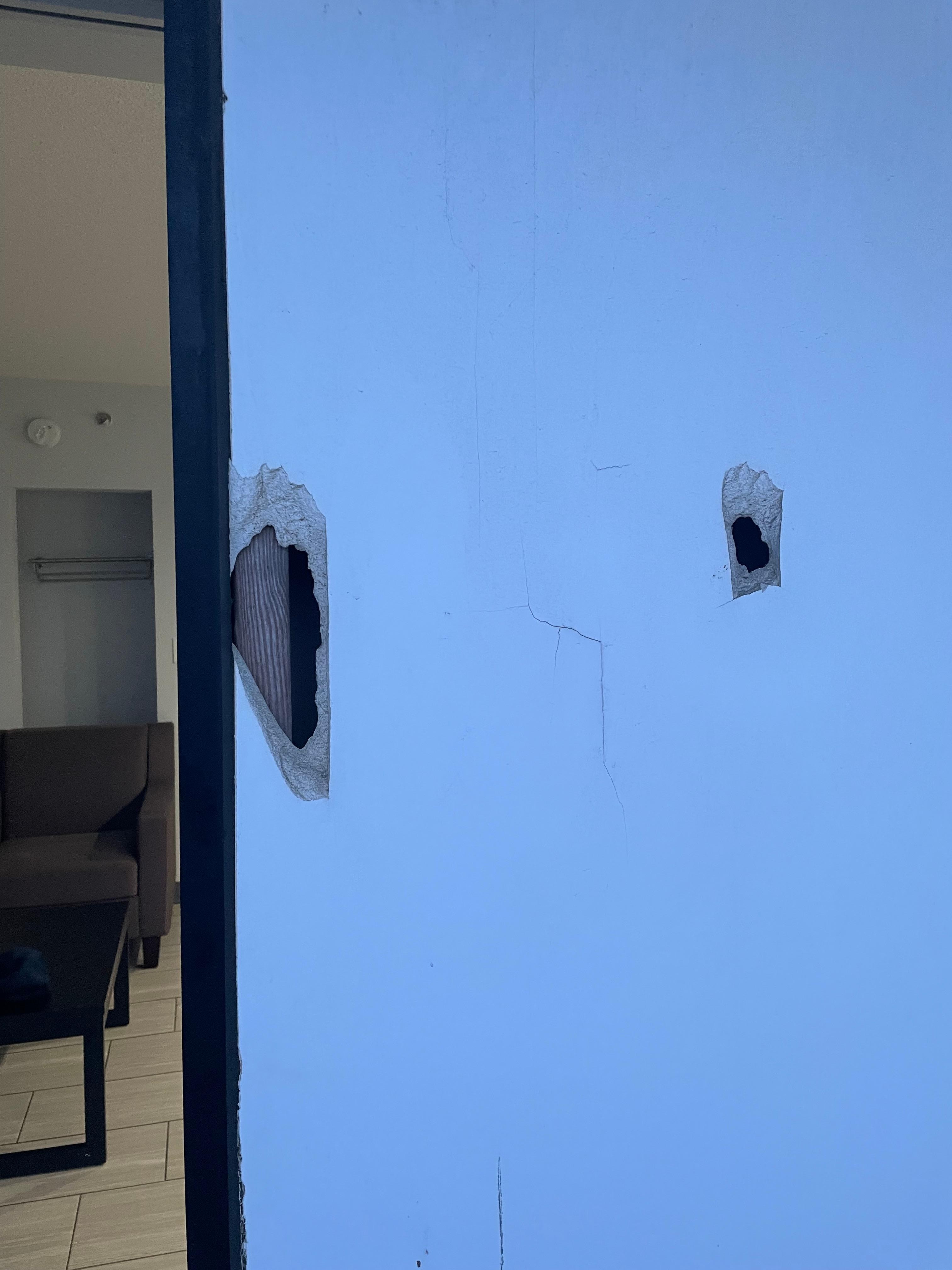 Holes on walls 