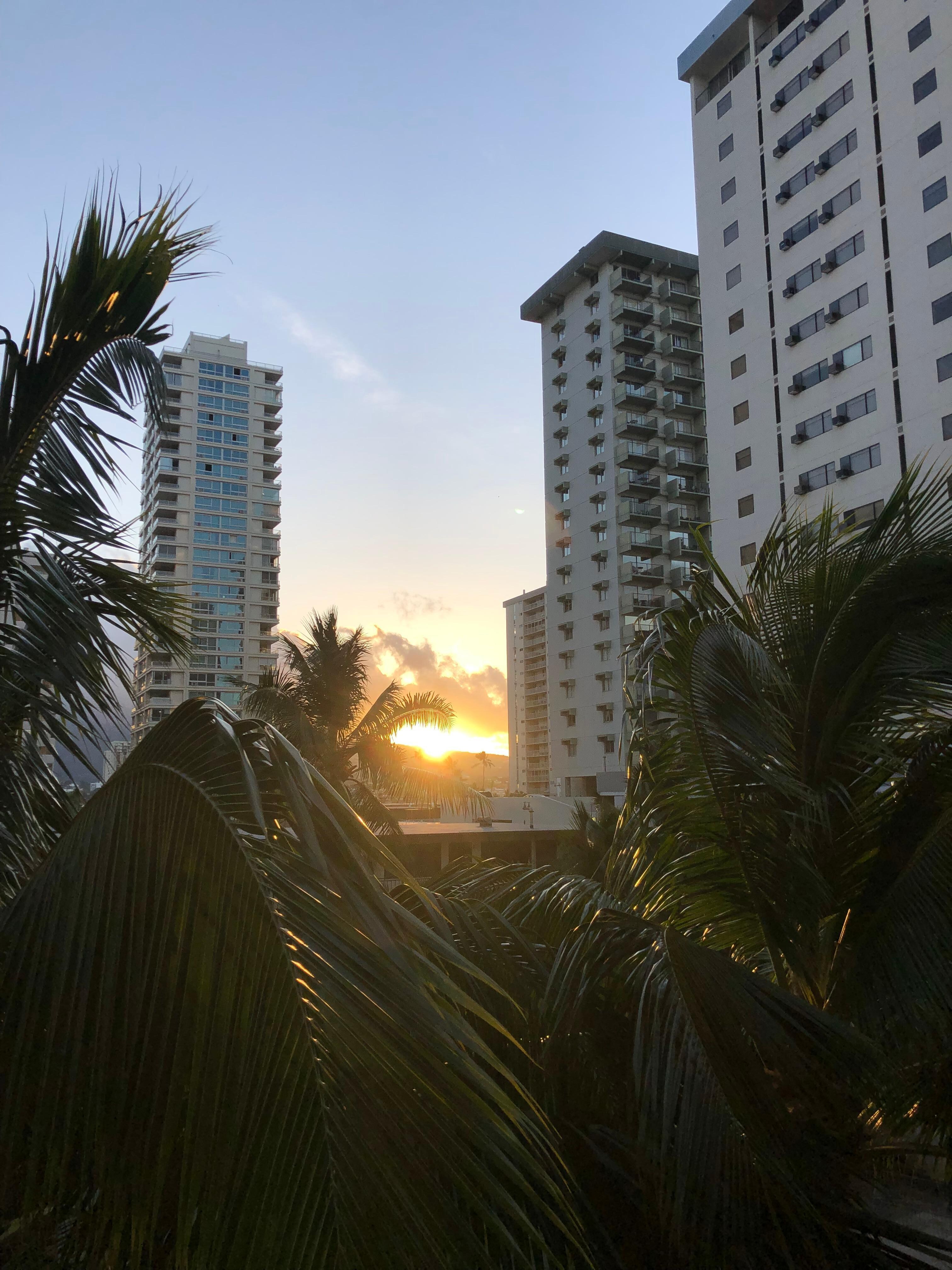 Sonnenaufgang vom Balkon 