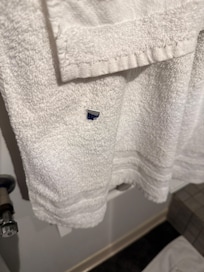 Random sticker on "clean" towel