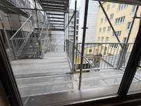 Our view out of the more expensive Courtyard View Double room!