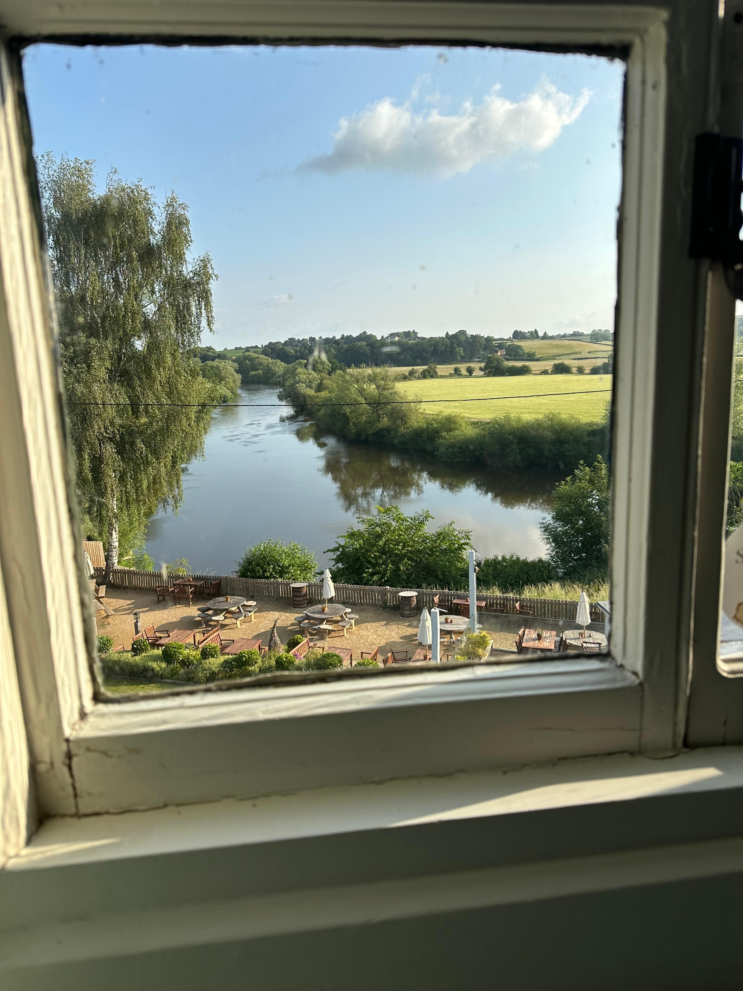 The Sevrn River out our window.