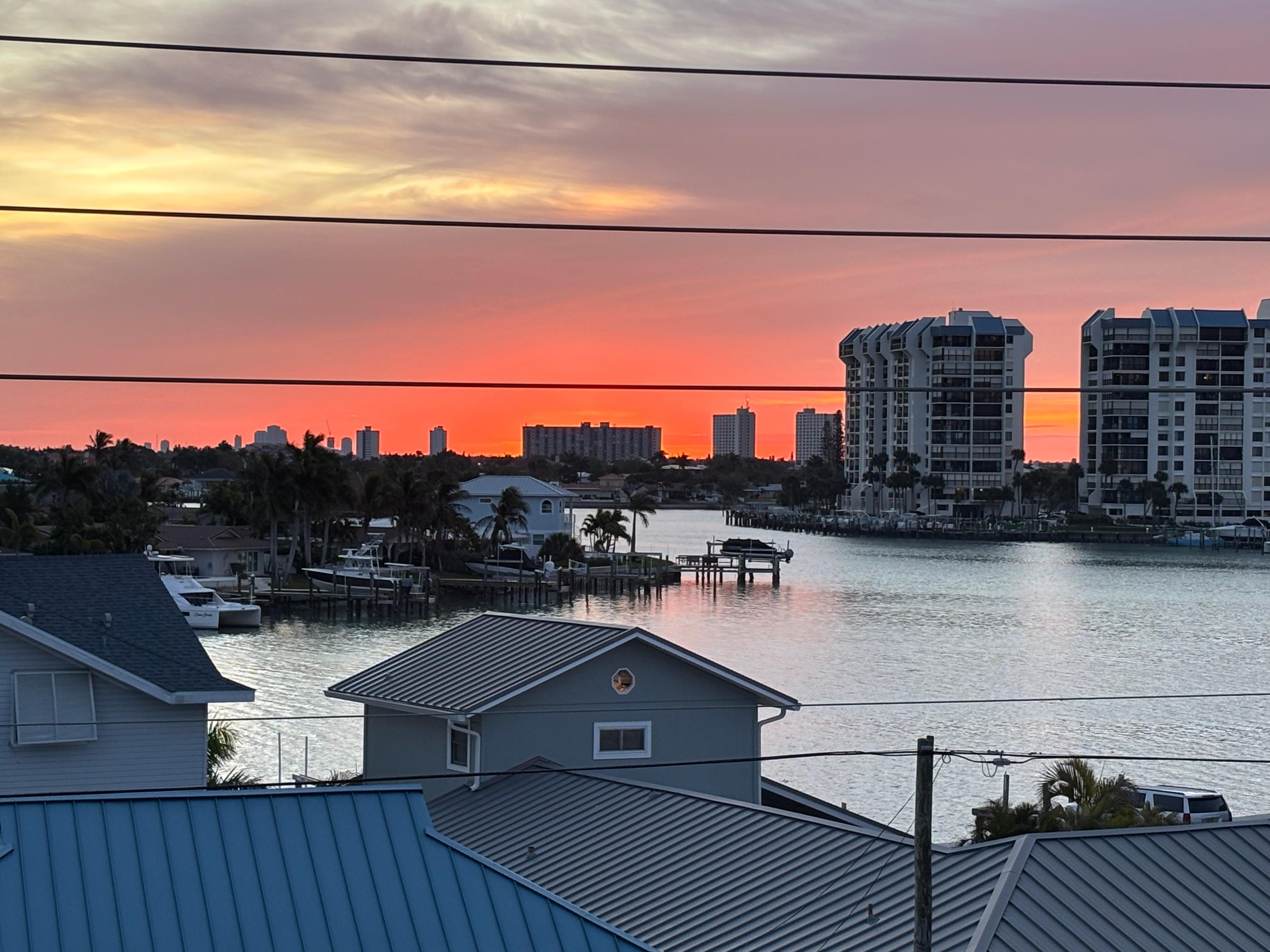 Sunrise from front door of unit 
