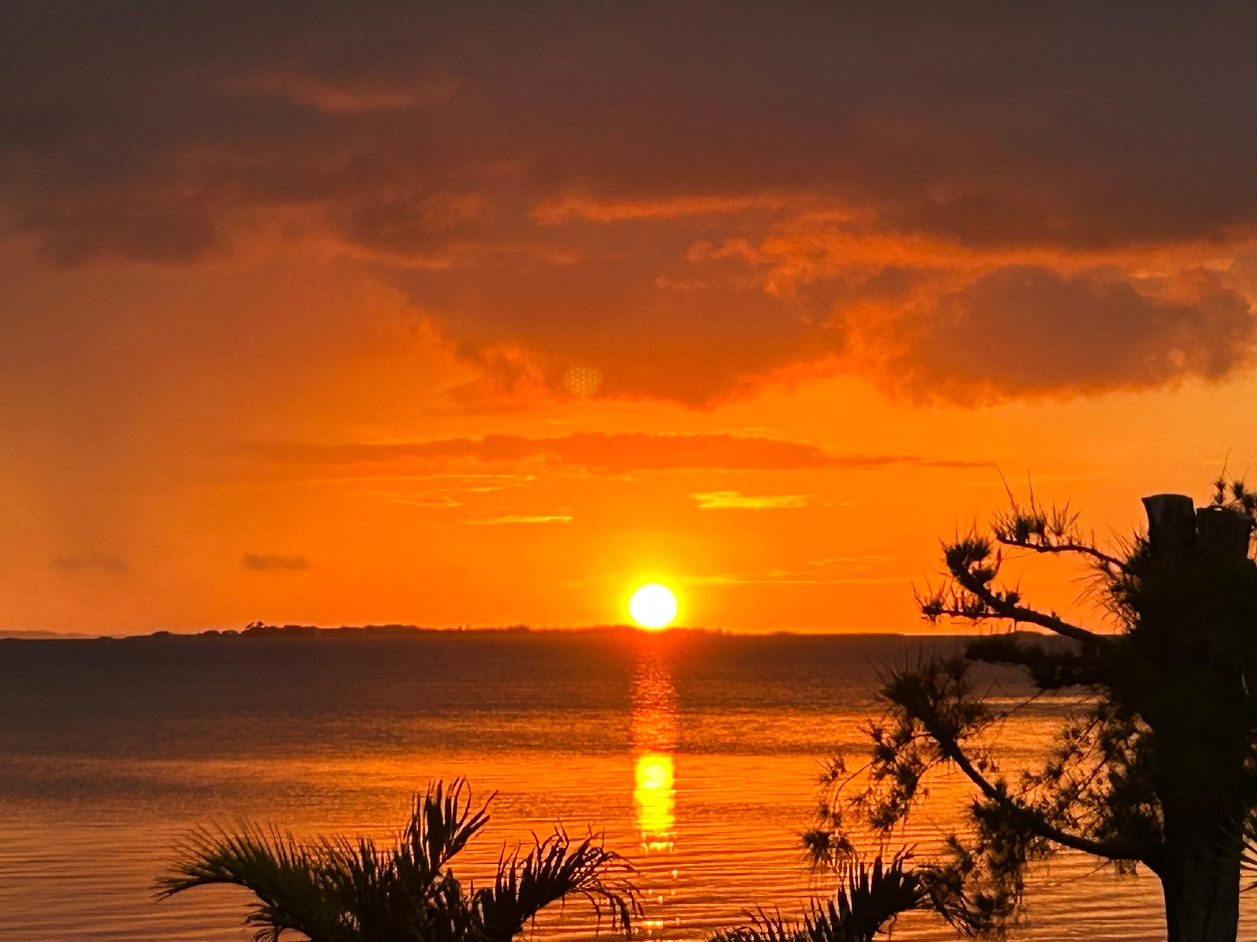 Sunset in front of the house!