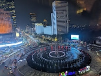 bundaran view at nite from my room