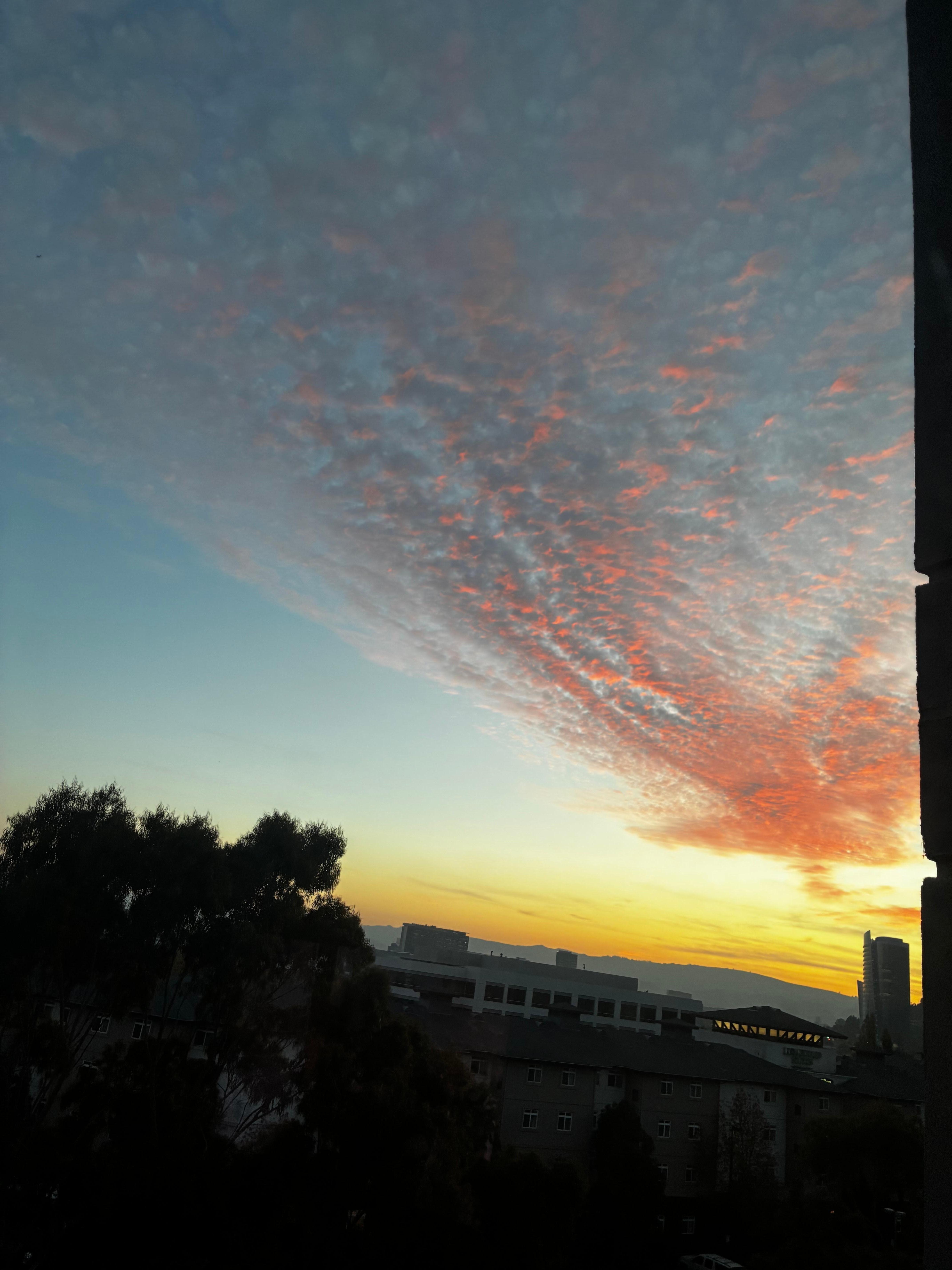 The sunset view from the room. 