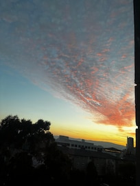 The sunset view from the room.