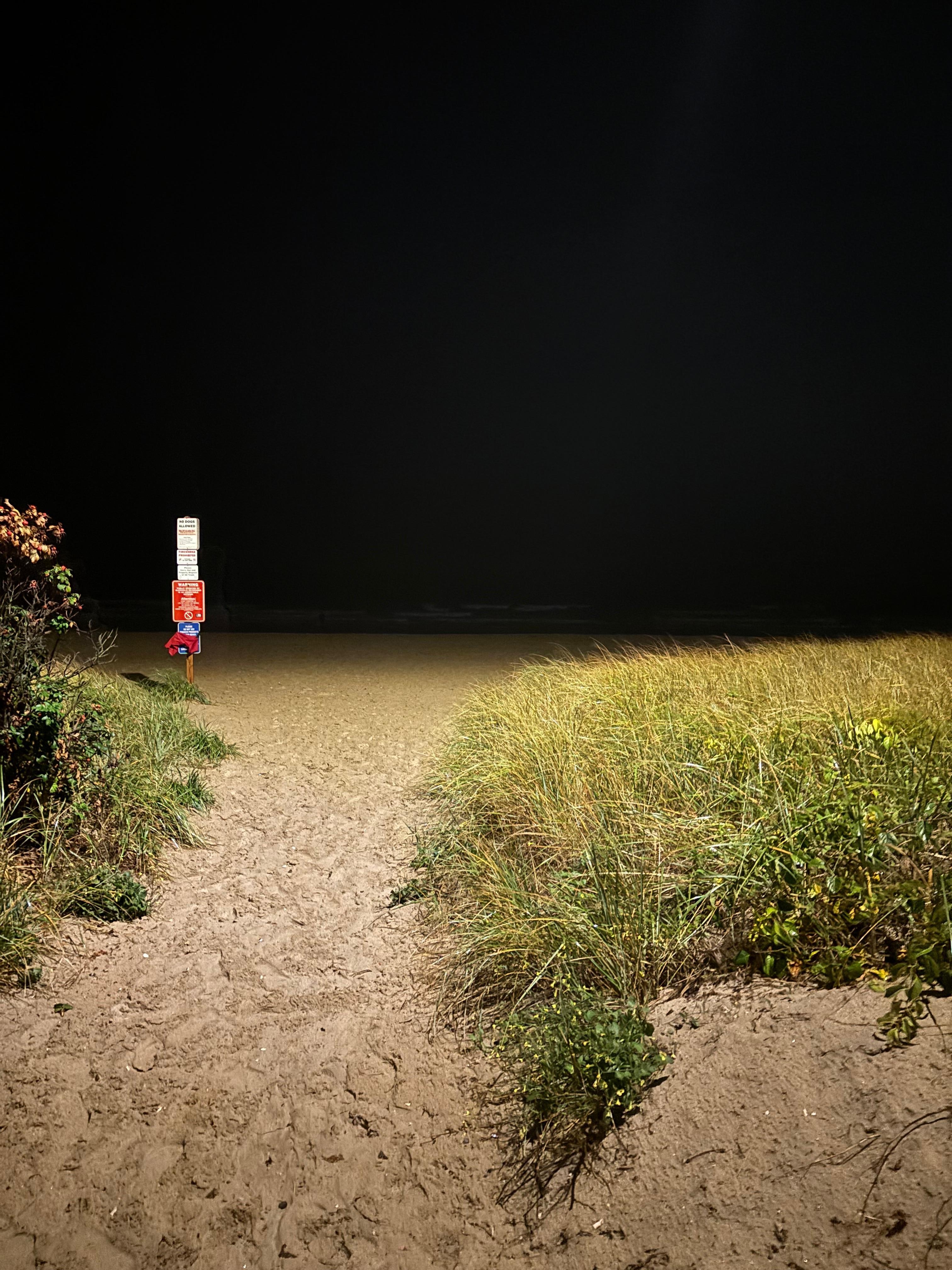 The walkway to the beach from the hotel.