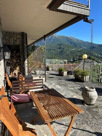 Plenty of chairs & tables outside for you to use!