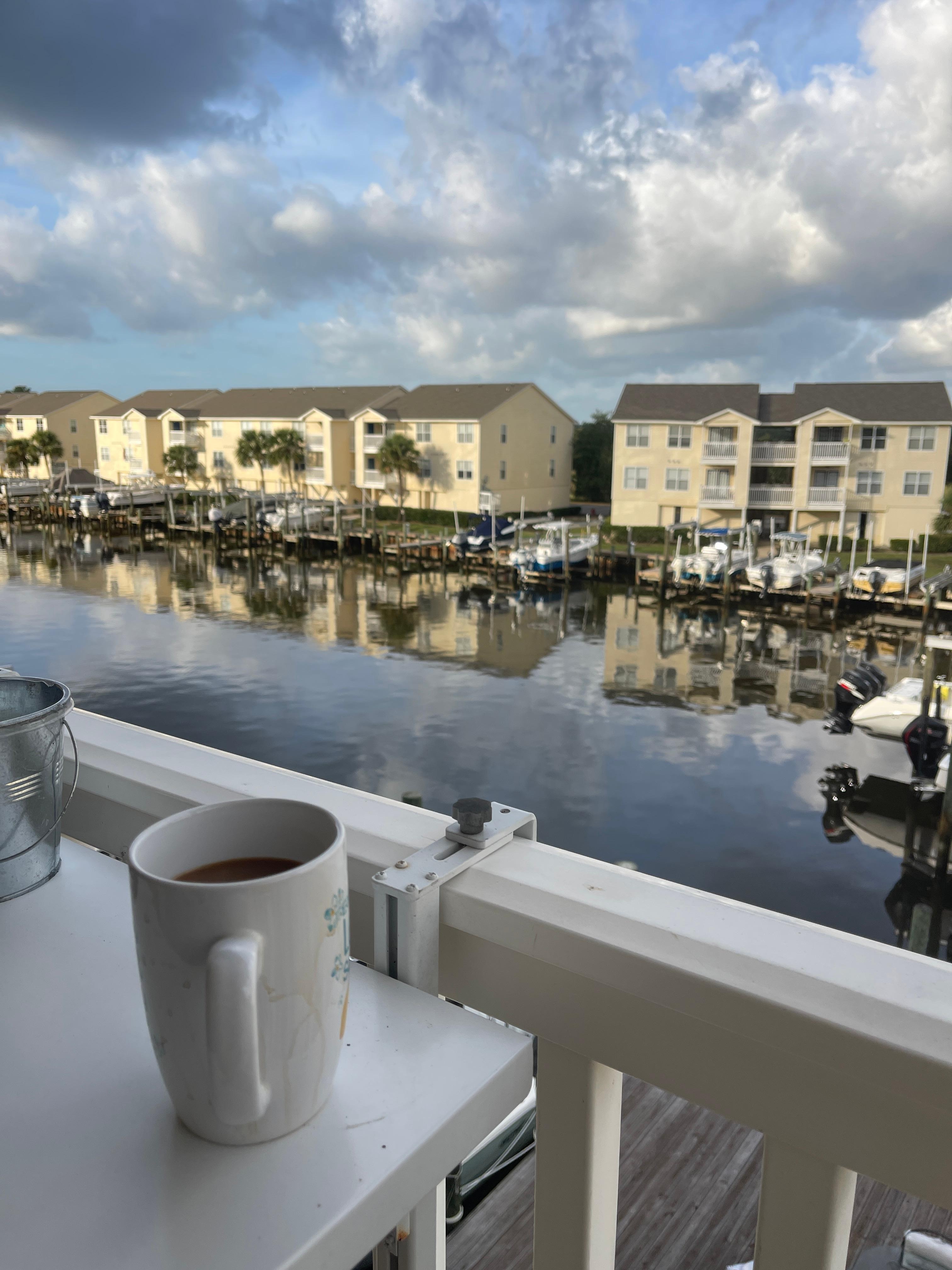 Morning coffee with great view.