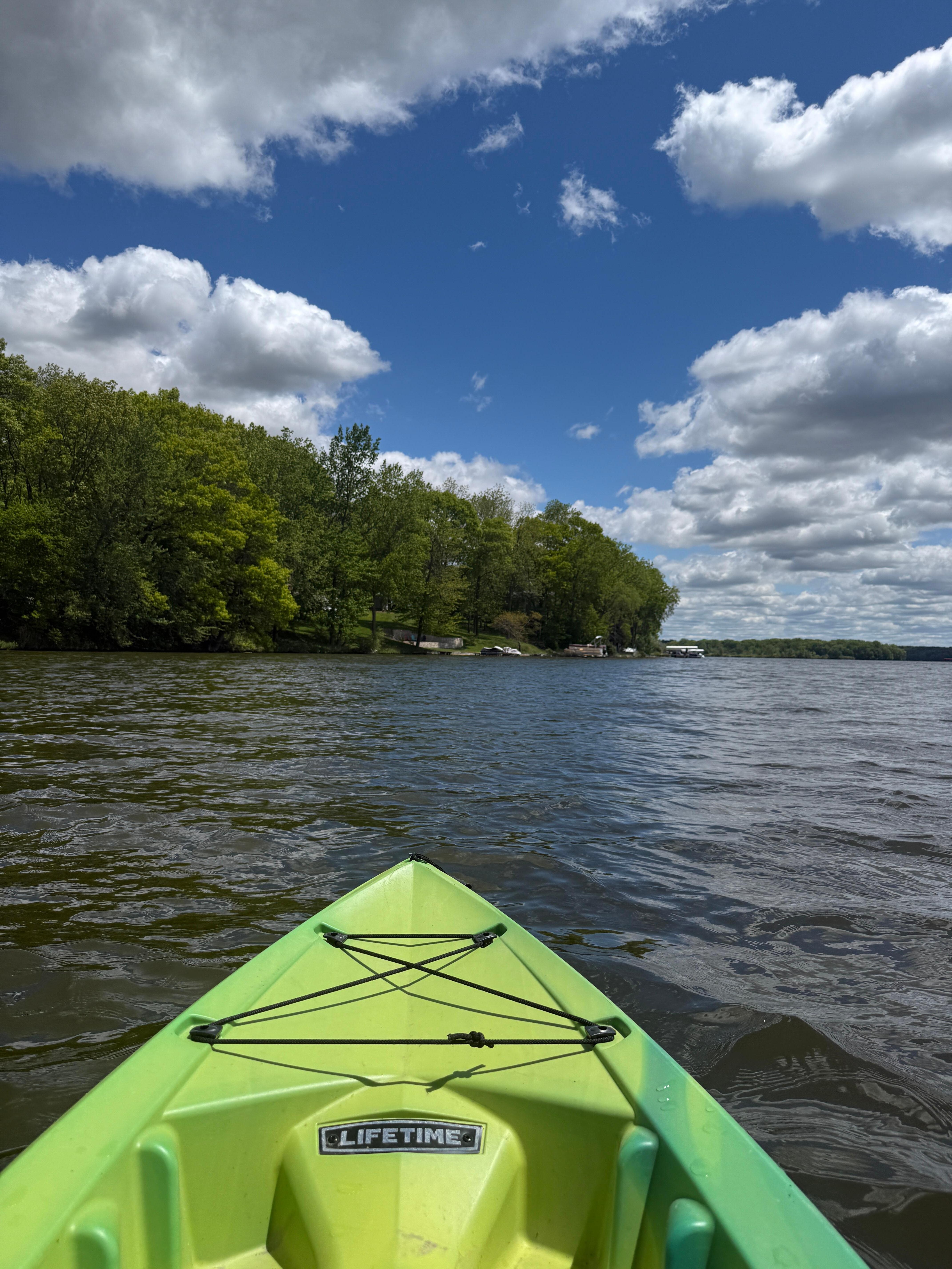 We brought out own kayaks and enjoyed the lake. 