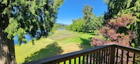 View from the balcony of the guest suite (where you'll stay)
