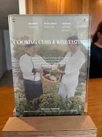 Cooking class and wine tasting