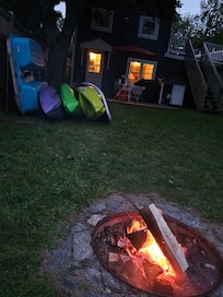 Enjoying the firepit.
