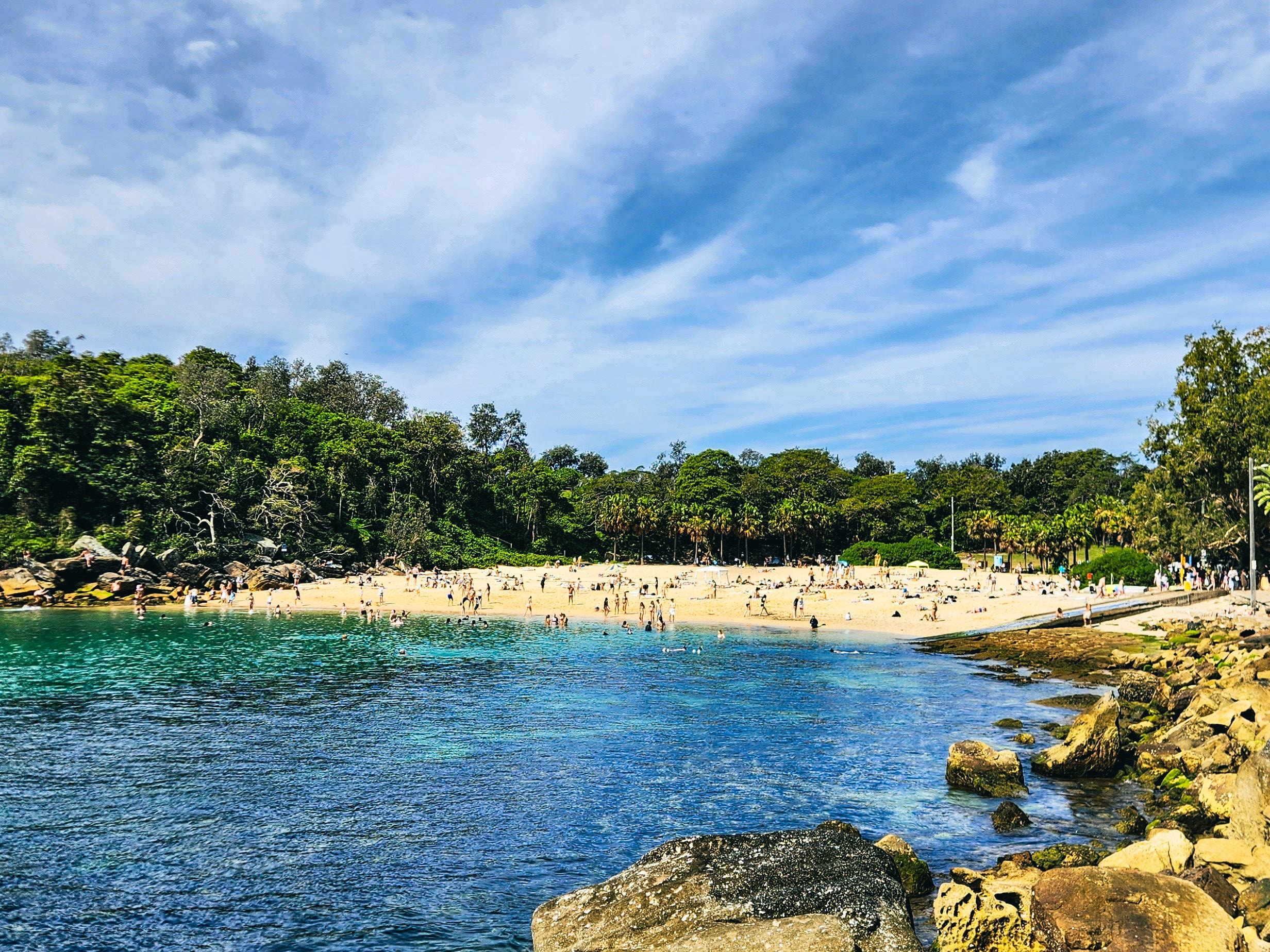 A view of Cabbage Tree Bay. One of the many gems awaiting you in Manly.