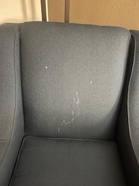 strange white stuff on chair