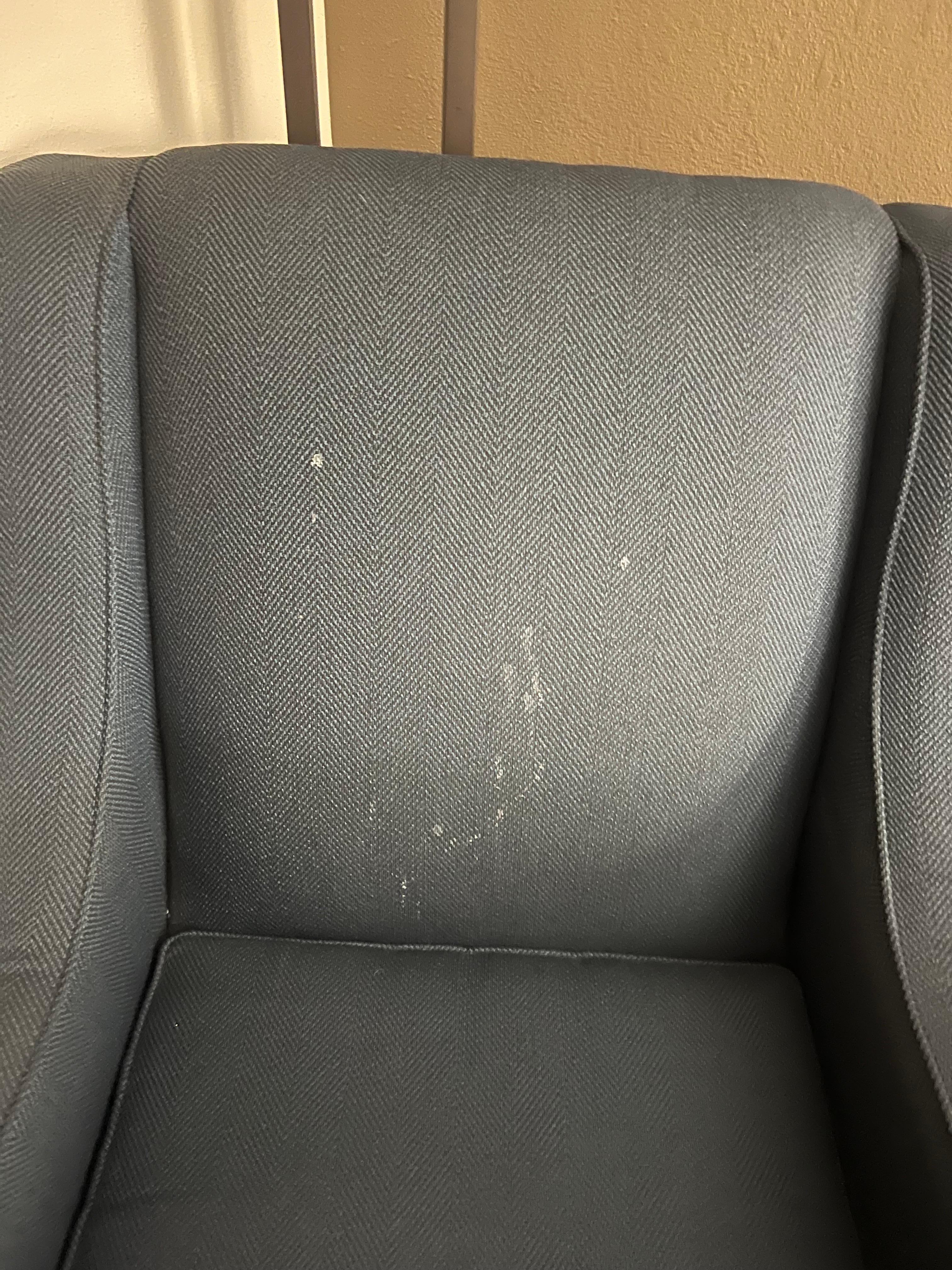 strange white stuff on chair