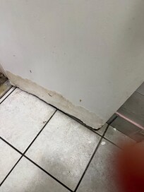 More water damage on door