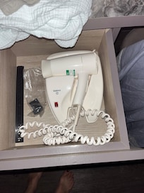 Weird & inconvenient location for hair dryer