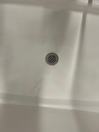 Filthy shower floor