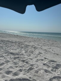 View from the beach chairs. The complimentary beach service is perfect!