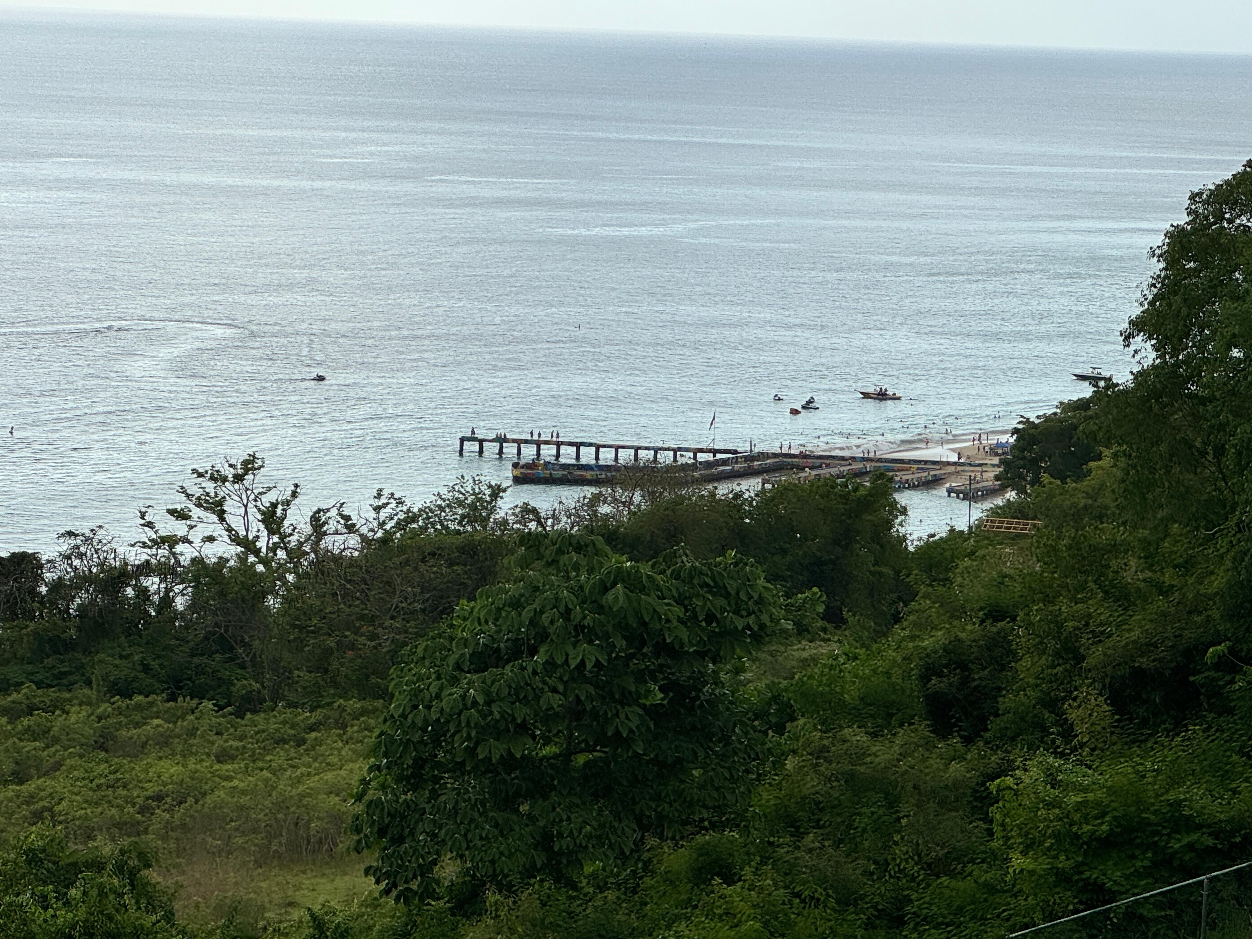 View from the pool overlooking crashboat beach.