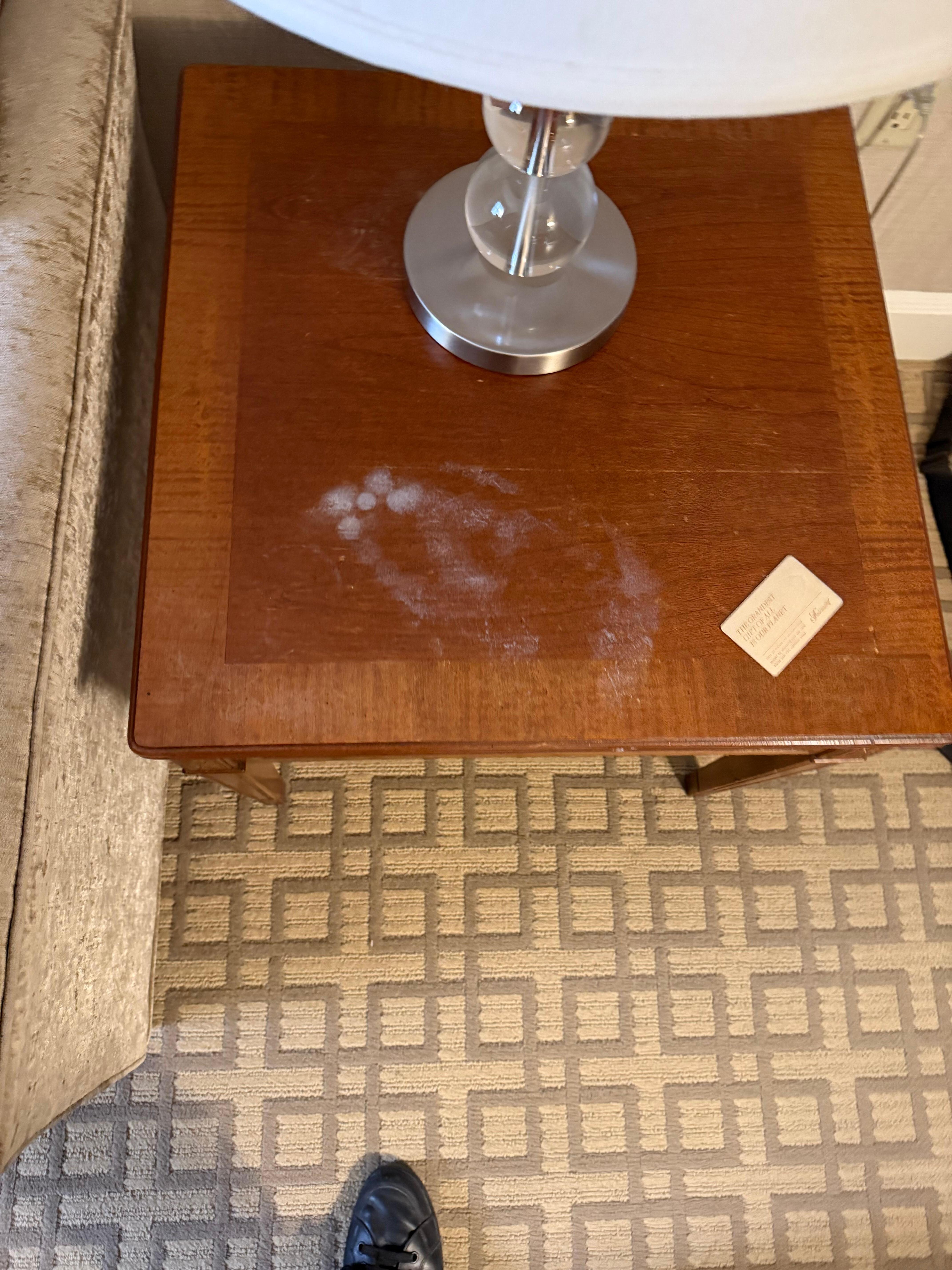 Stained side tables