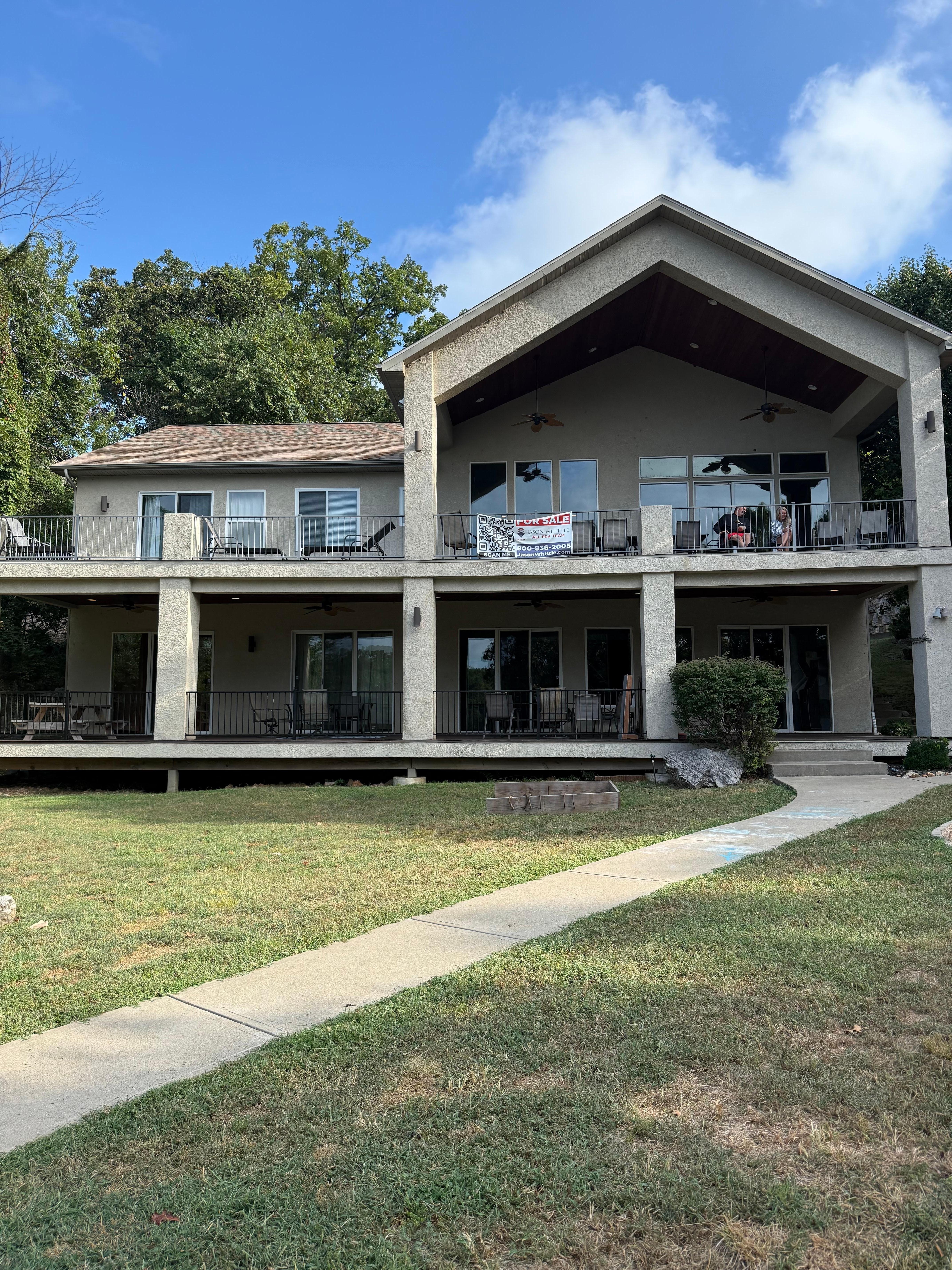 Backyard views of back of the house