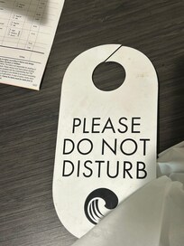 Sticky and unclean privacy sign.