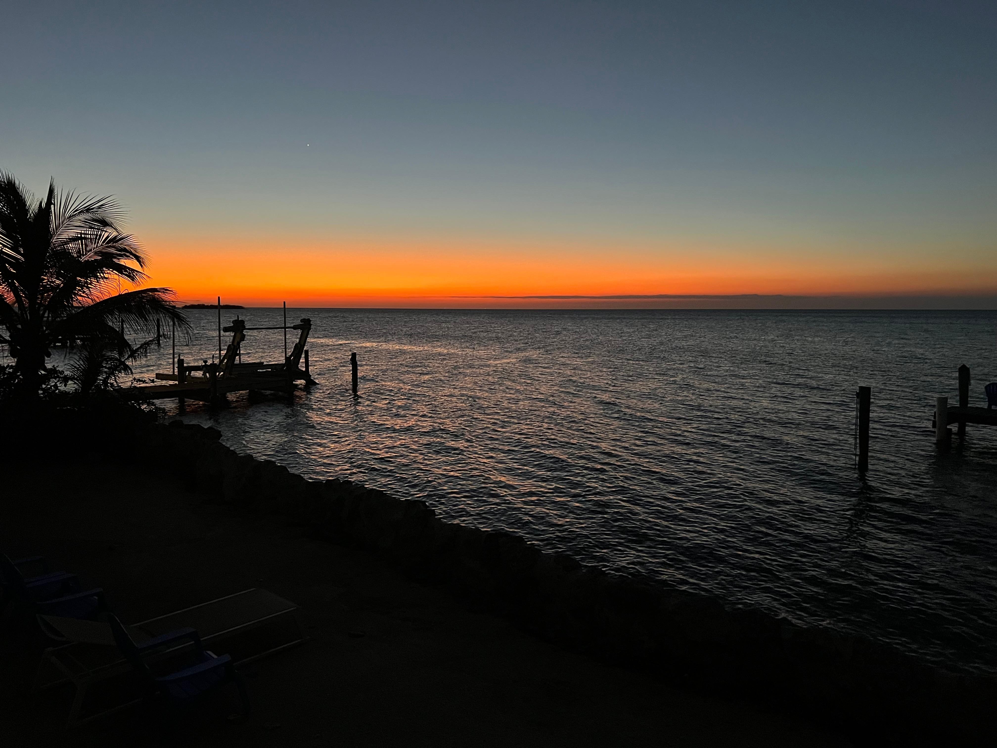 Sunset from deck