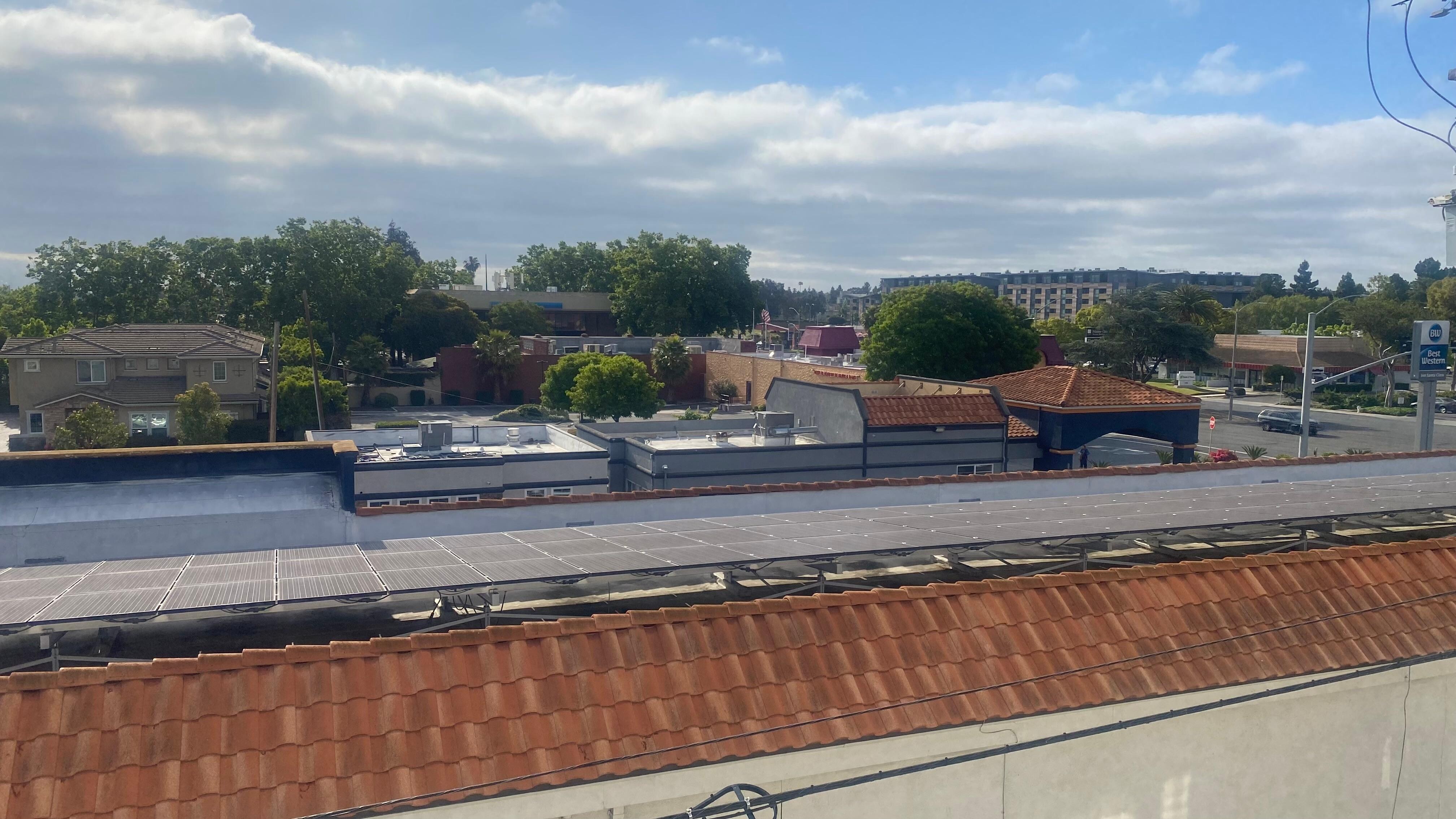 The view from the balcony.