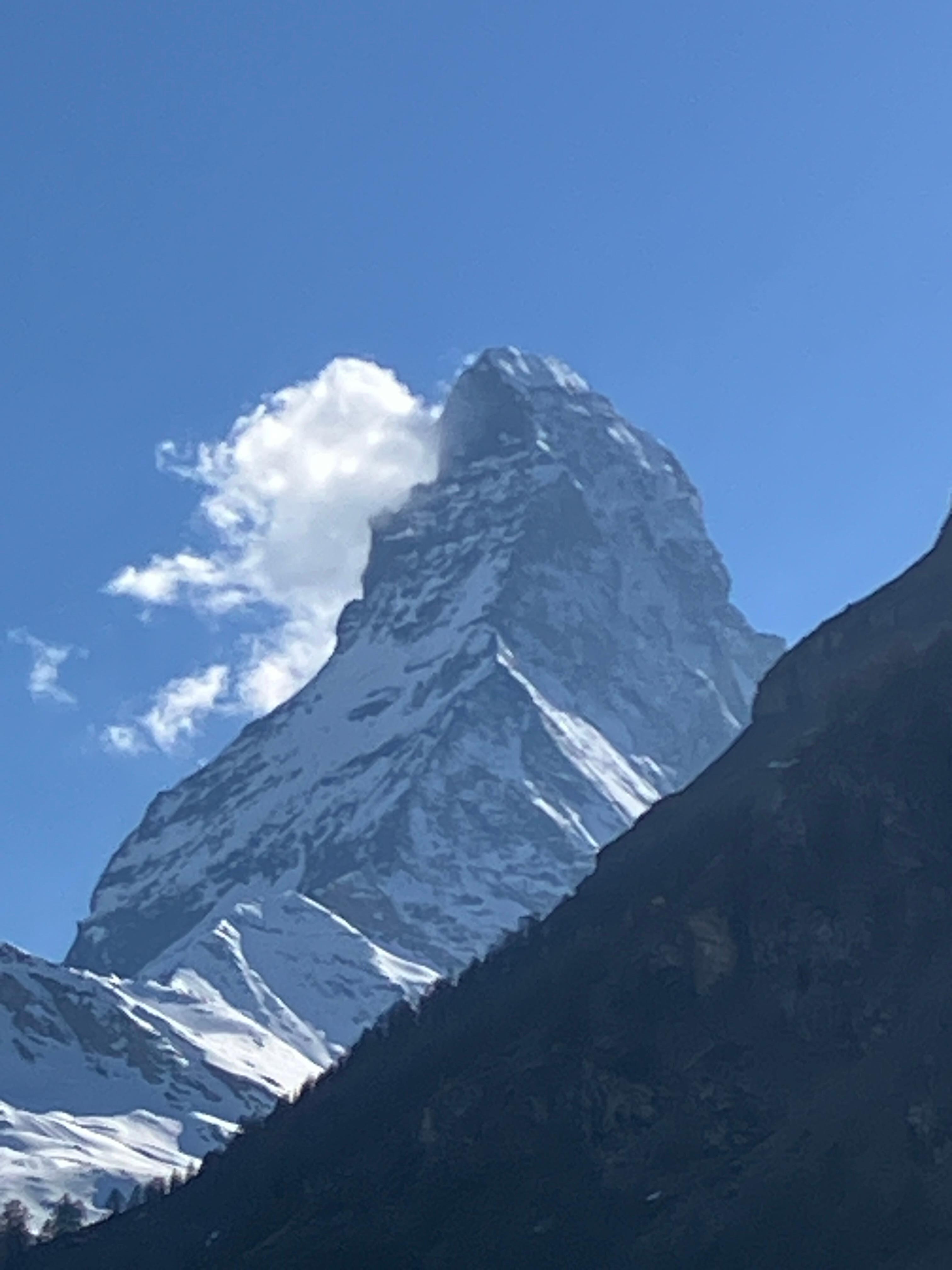 View of Matterhorn from the balcony. 
