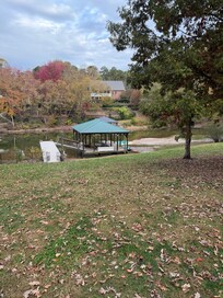 Looking down to the dock from the back porch