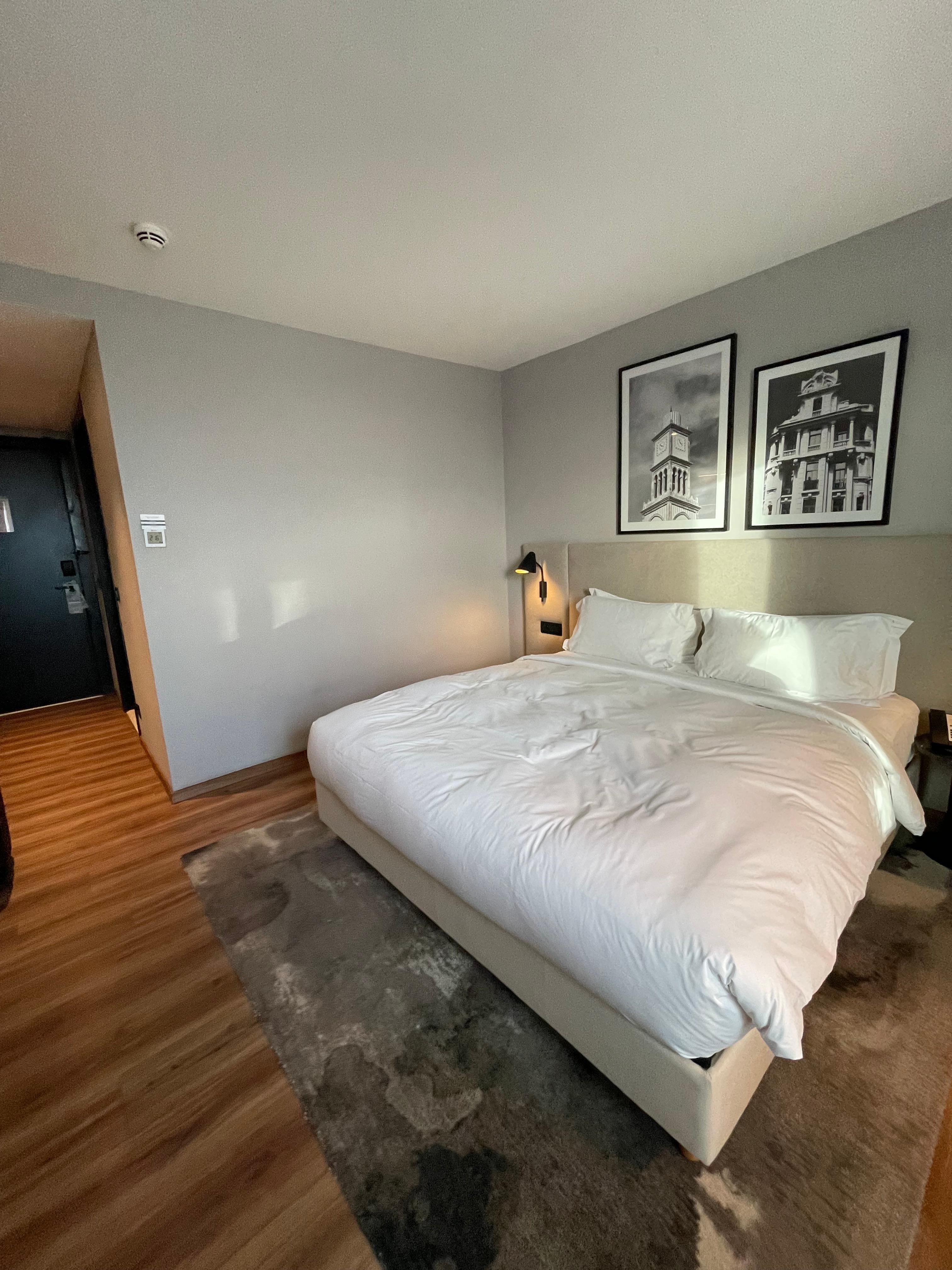 Elevator has a puddle of water 