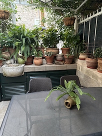 Patio dining and coffee