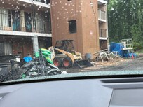 The back looks abandoned and like people are living here????