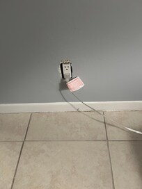 No plate cover for outlet