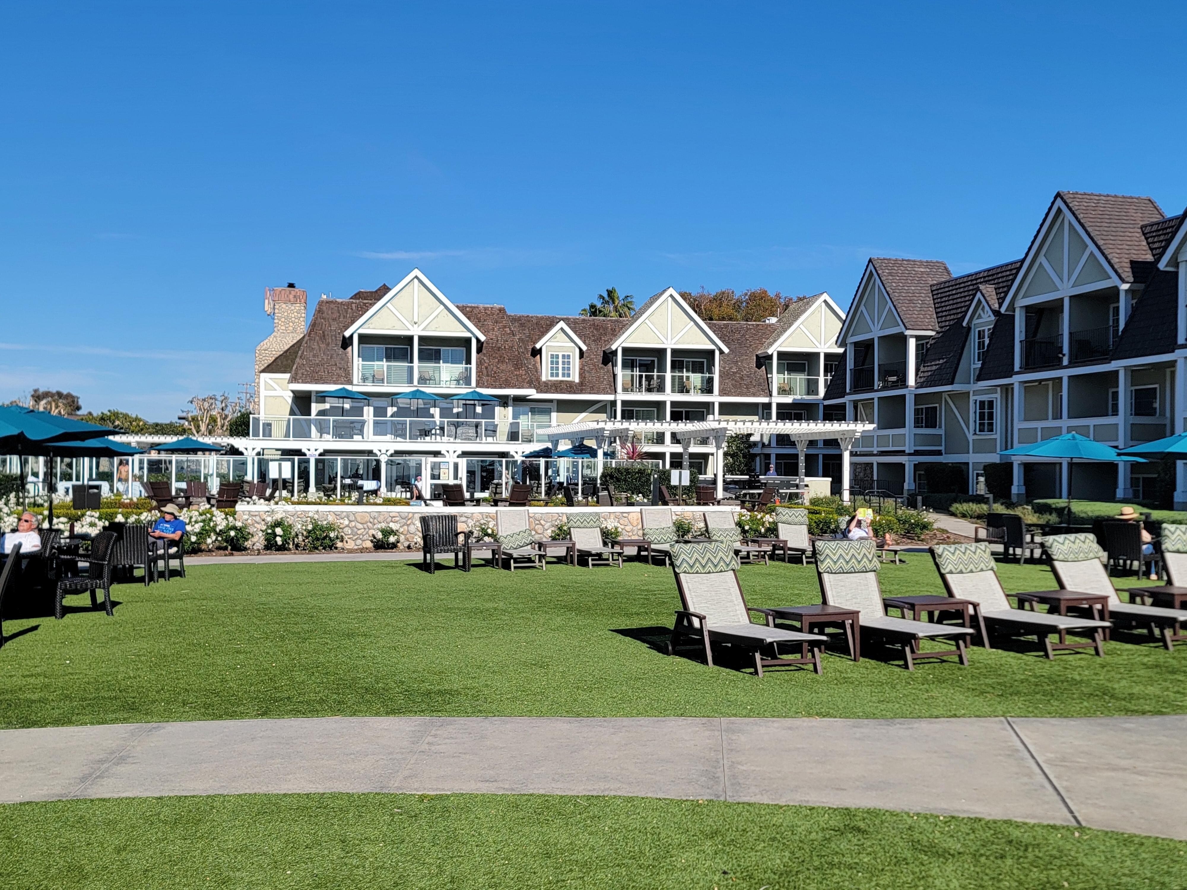 Resort view from pool area
