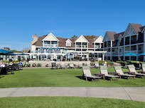 Resort view from pool area
