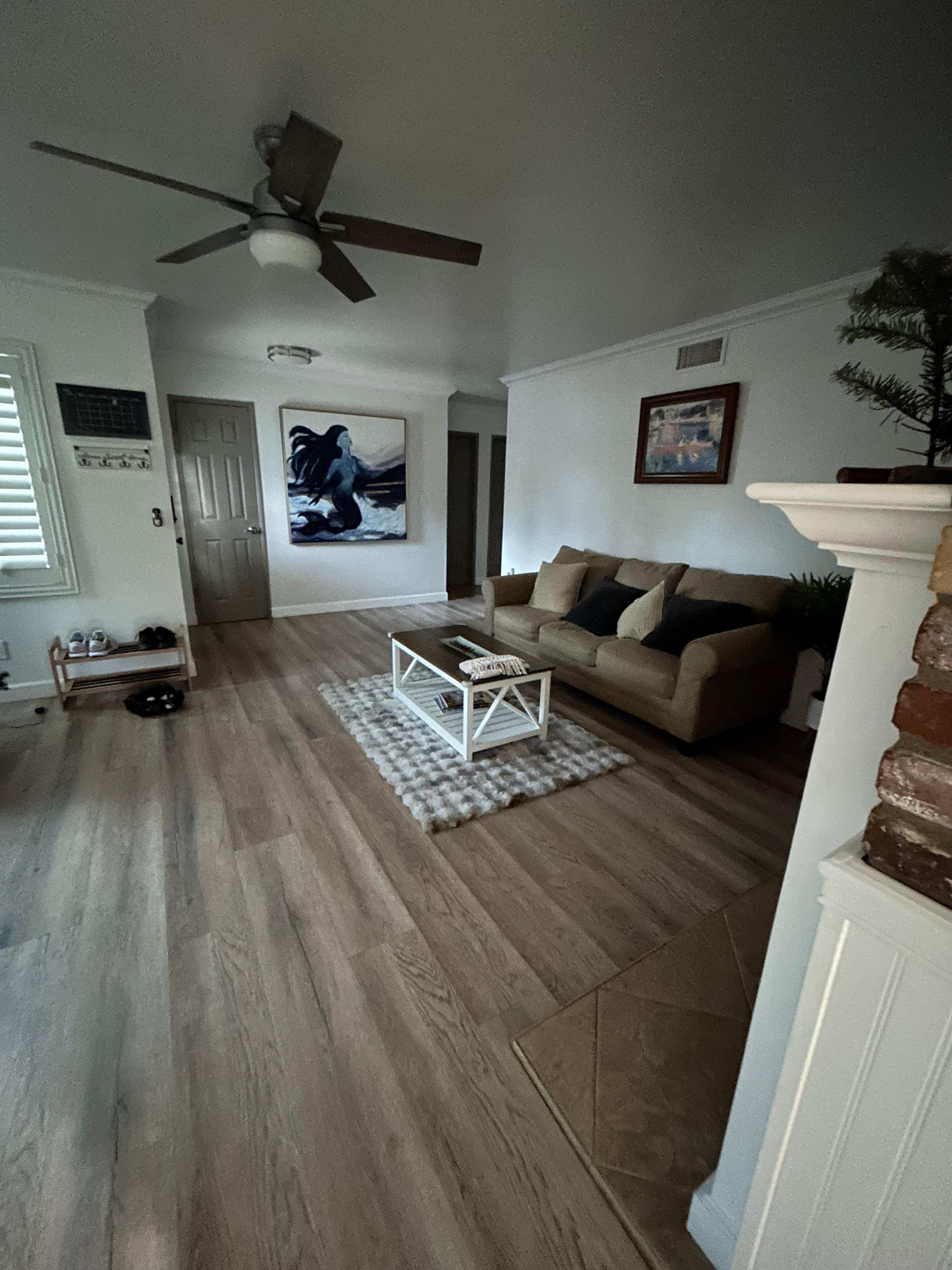 View from the family room facing the living room 