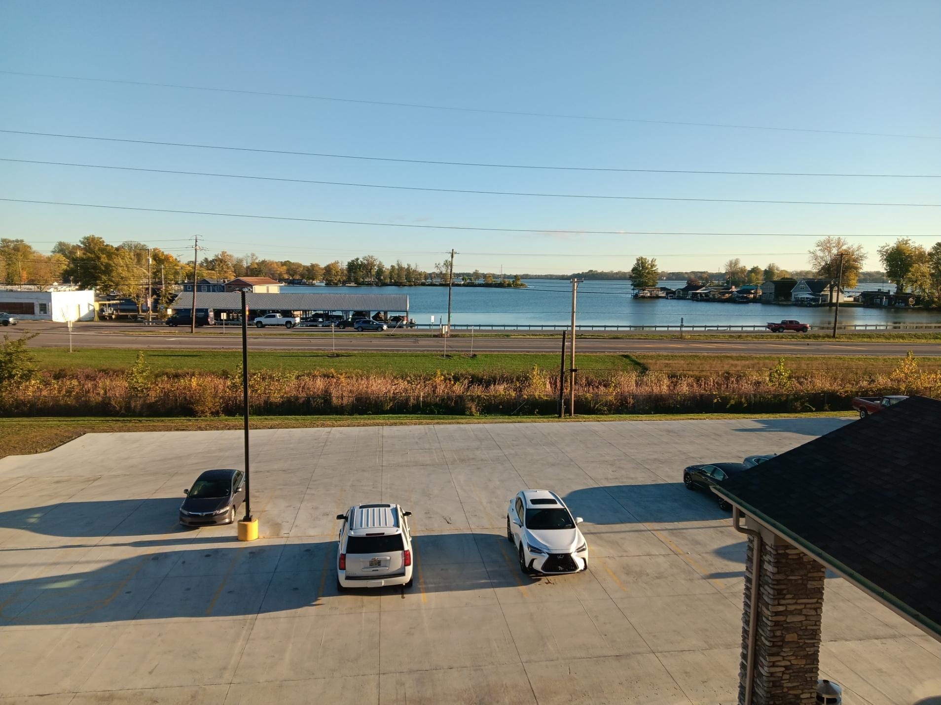 A nice view of the lake from our room.