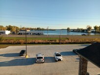 A nice view of the lake from our room.