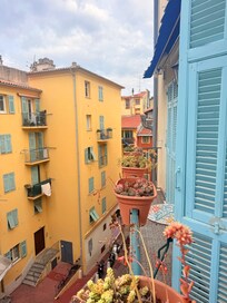 Looking out of front balcony