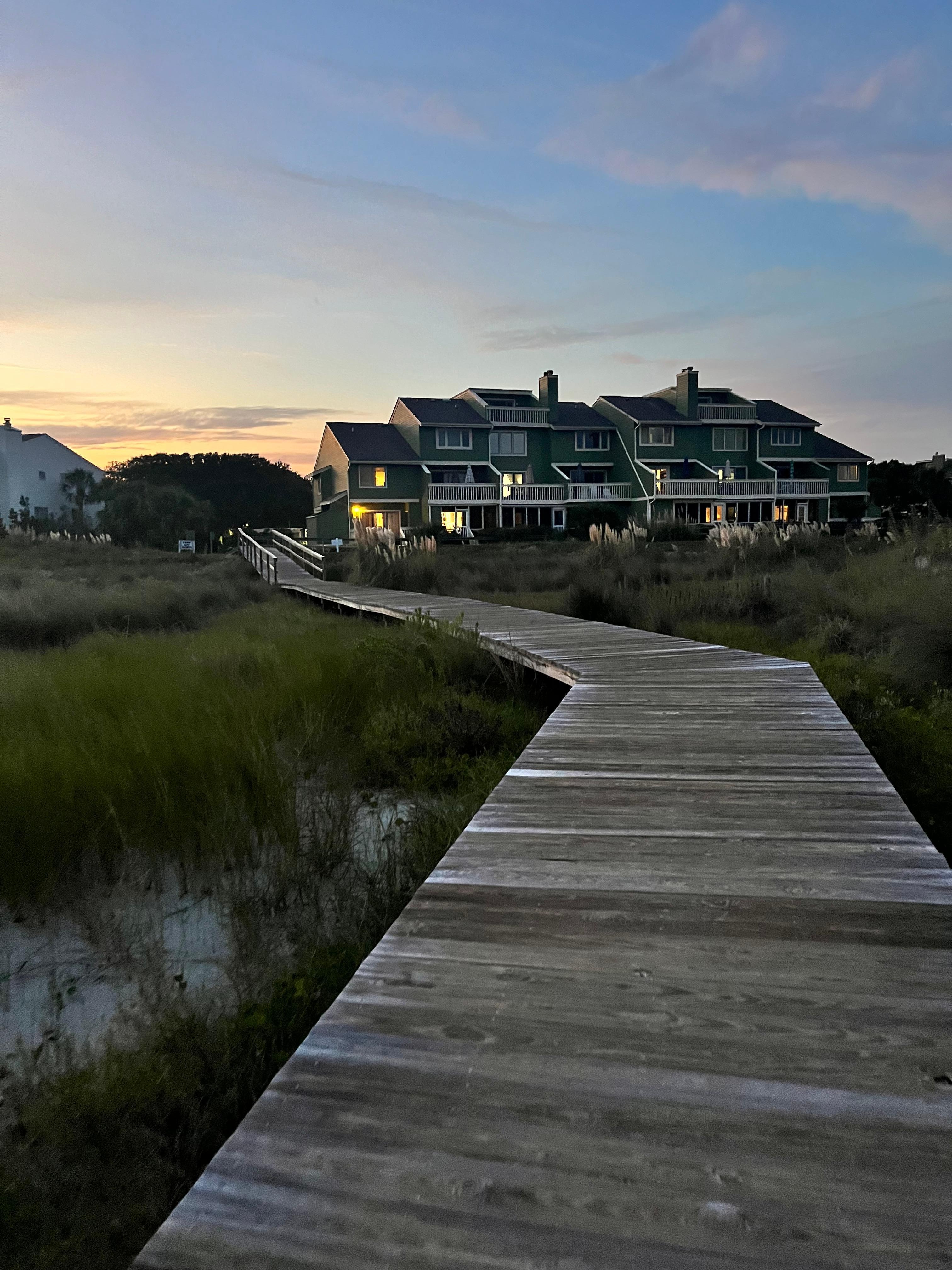 Boardwalk from beach all the way to the back door.