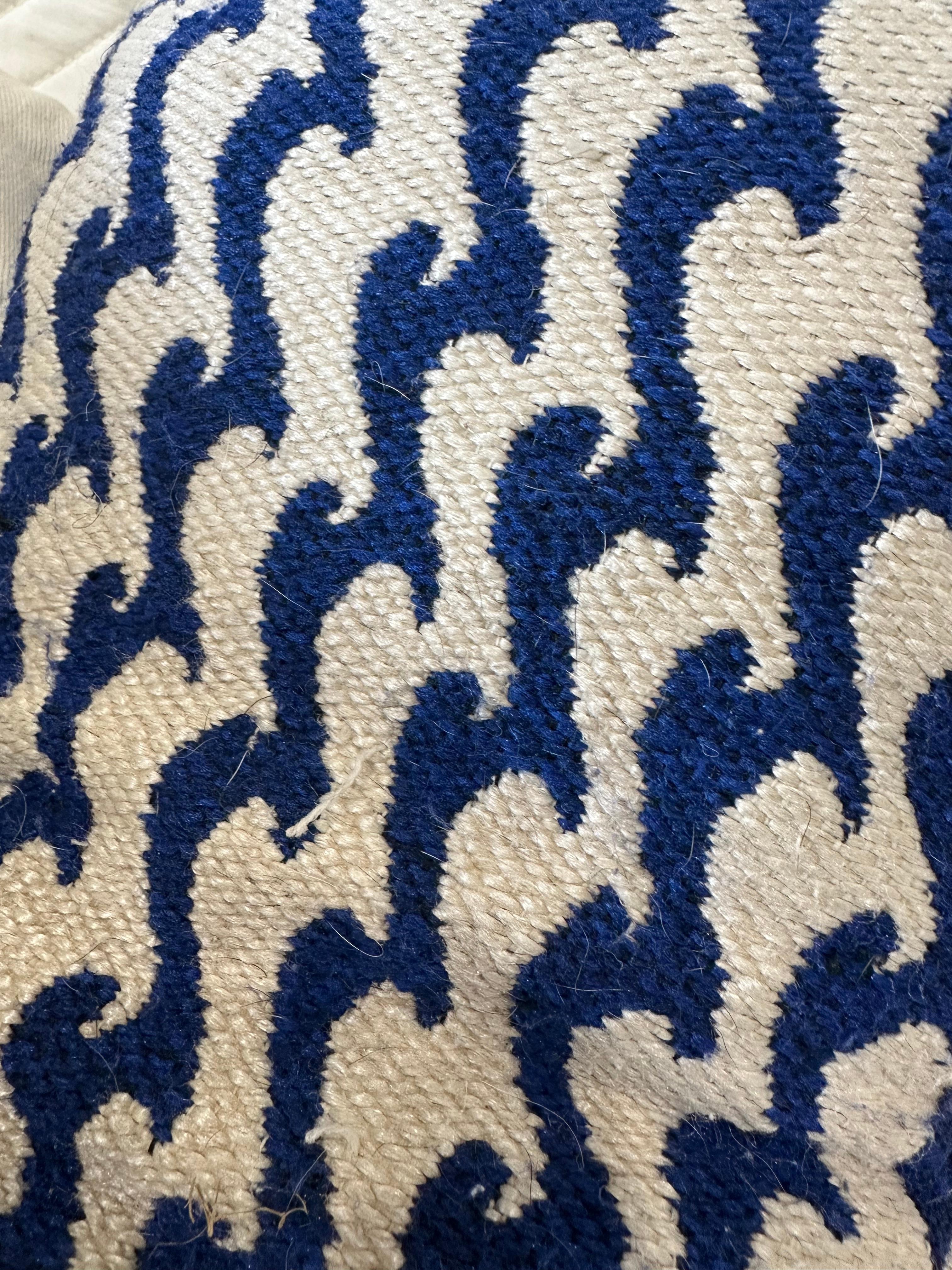 Dog fur on the pillow on the couch 